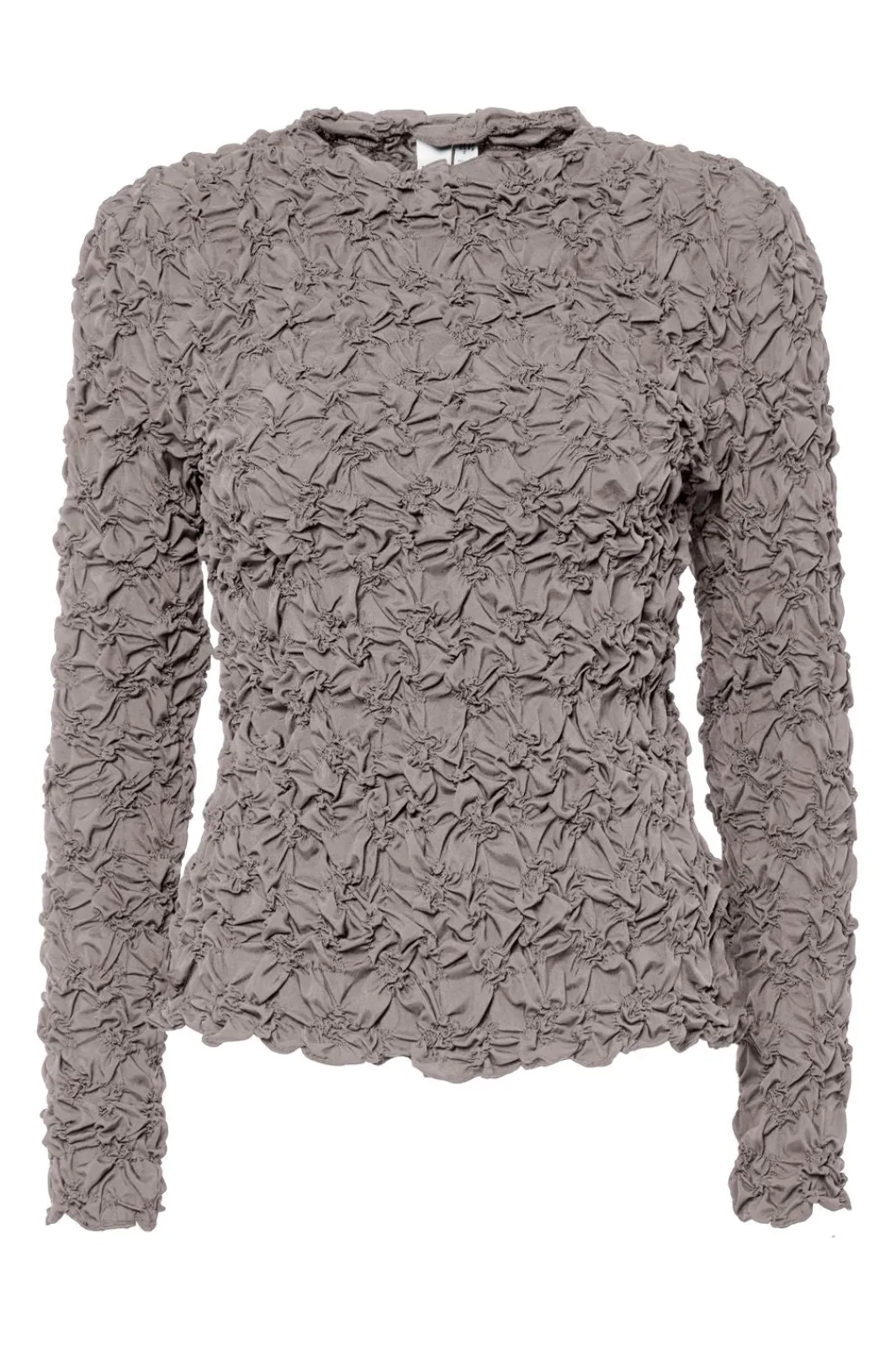 Discount YAS mera Ls Top 4966181 Taupe Gray