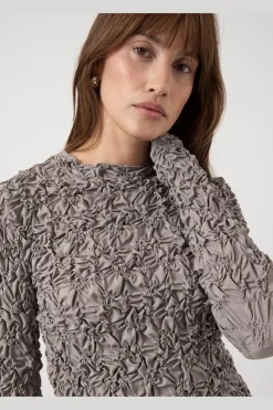 Discount YAS mera Ls Top 4966181 Taupe Gray
