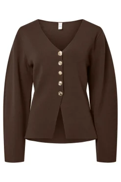 Online YAS mikkala Ls Knit Cardigan 5090994 Chocolate Brown