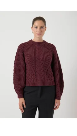 Best YAS nansa Ls Knit Pullover 4853367 Port Royale