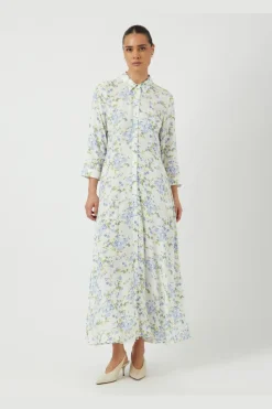Clearance YAS savanna Long Shirt Dress 4745084 Star White Sumelli