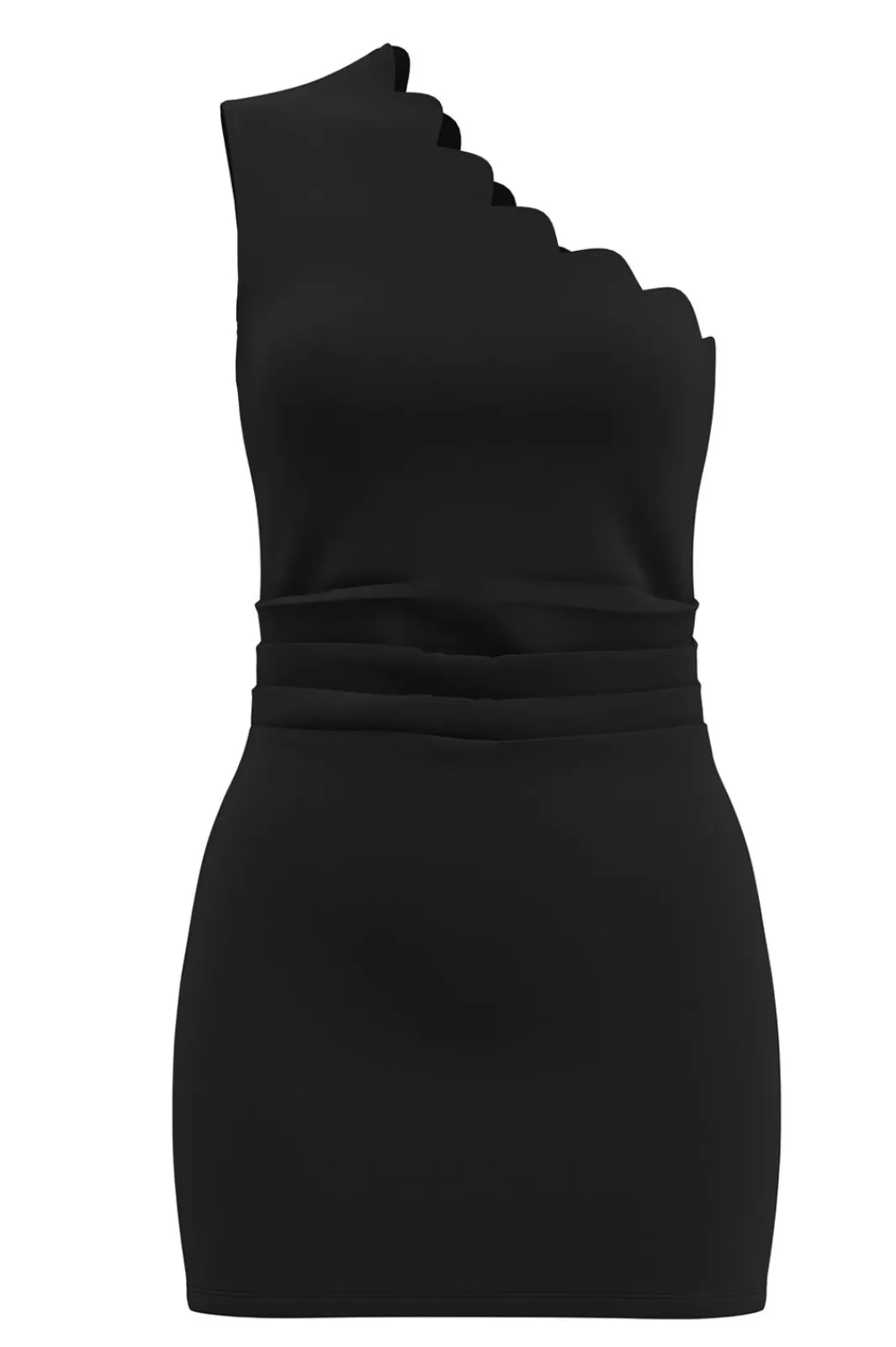 YAS scallop O/S Dress 4966601 Black