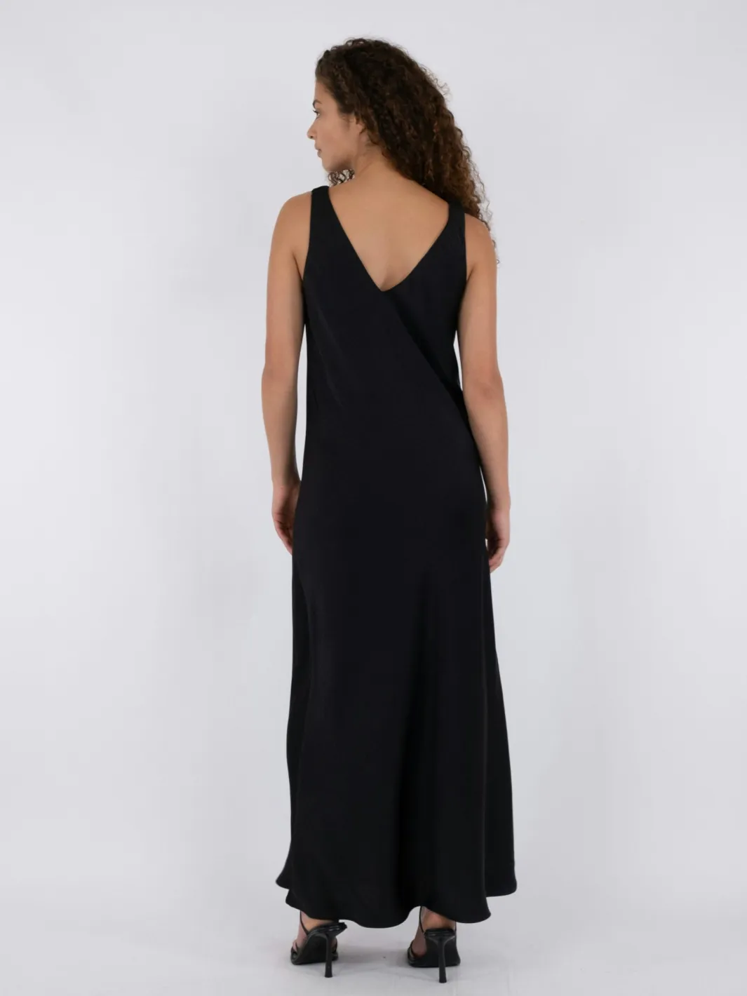 Sale Neo Noir Zakia Heavy Sateen Dress Black